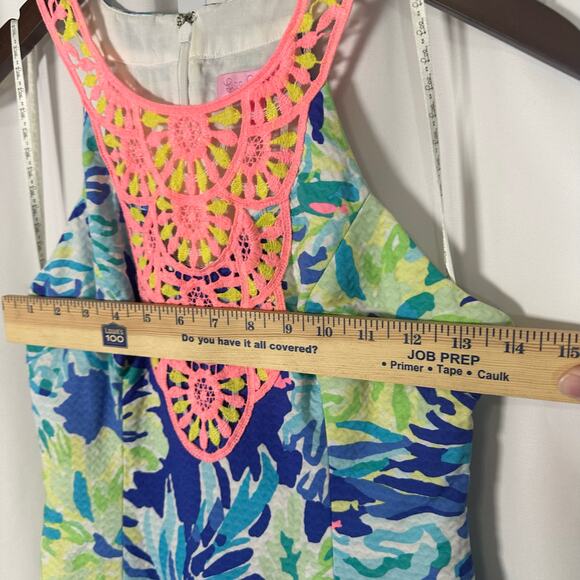 Lily Pulitzer Pearl Shift Dress Brilliant‎ Blue Wade and Sea Sz 00 - Picture 5 of 8